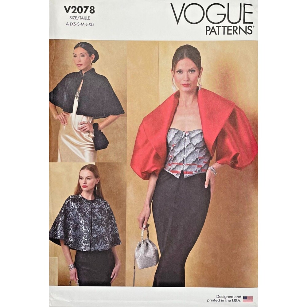 Pattern Misses Sz xs s m l xl Bolero & Capes Vogue V2078 New Uncut